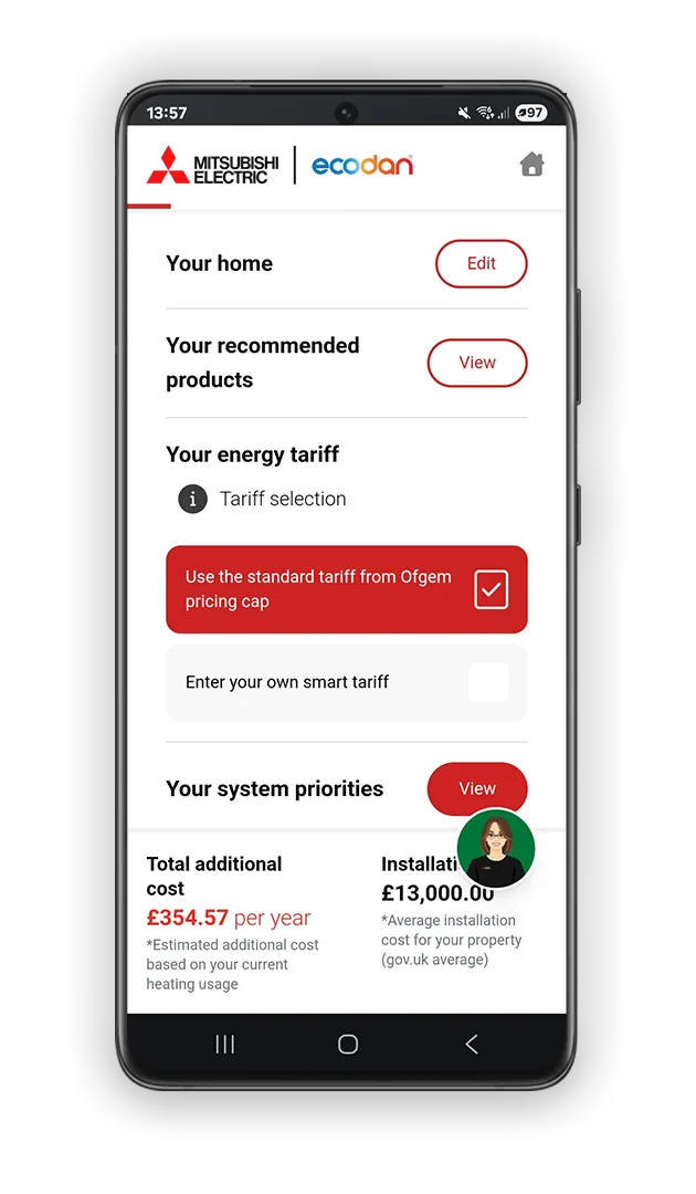 Find My Ecodan — product recommendation