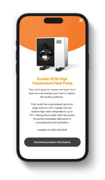 See My Ecodan app — heat pump placement in AR