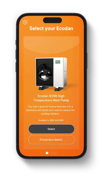 See My Ecodan app — rotating the Ecodan unit